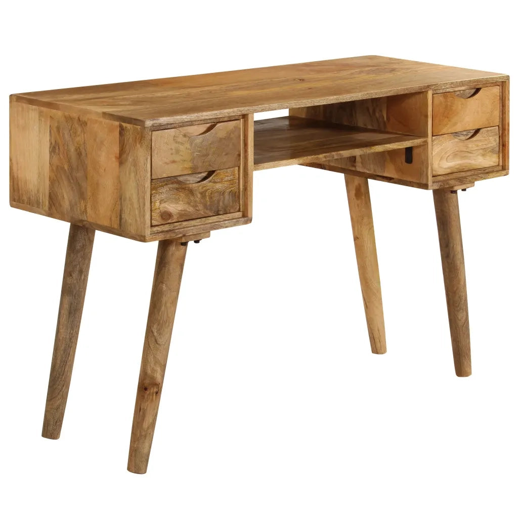 Scrivania in Legno Massello di Mango 115x47x76 cm 246791