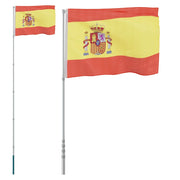 Asta e Bandiera Spagna 5,5 m Alluminio CFW7957553