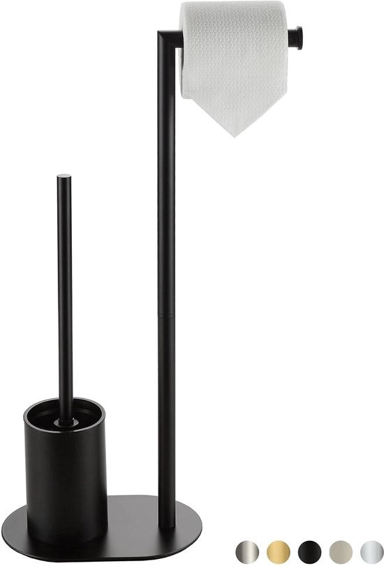 Toletiera elegante con spazzola - design moderno - 1 pezzo - diverse colori