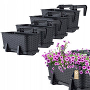 KADAX Supporto per vasi da fiori da balcone, 40 cm, 4 pezzi