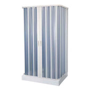 Box Doccia a soffietto a 3 lati cm 80 x 90 x 80 - H.184 - con apertura RIDUCIBILE - CR