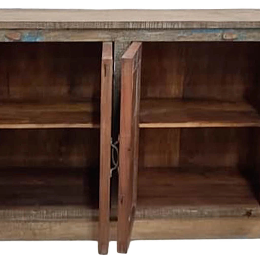 Credenziale in legno artigianale 121x37x78h cm