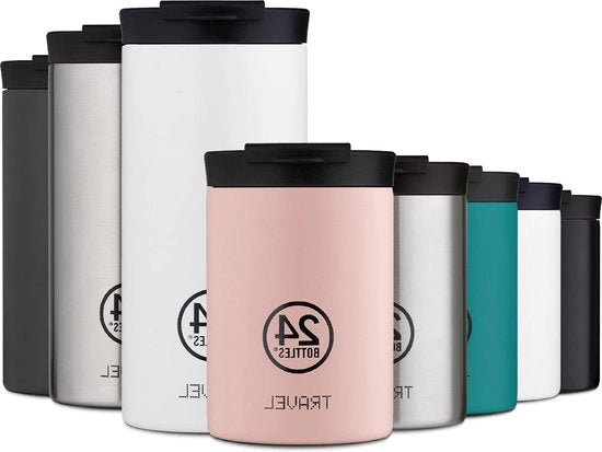 Termos a Viaggio 350 ml/600 ml - per viaggi e ufficio - 100% ermetico - caffè e tè - 6 ore caldo - 24 ore freddo - flaconi in acciaio inossidabile