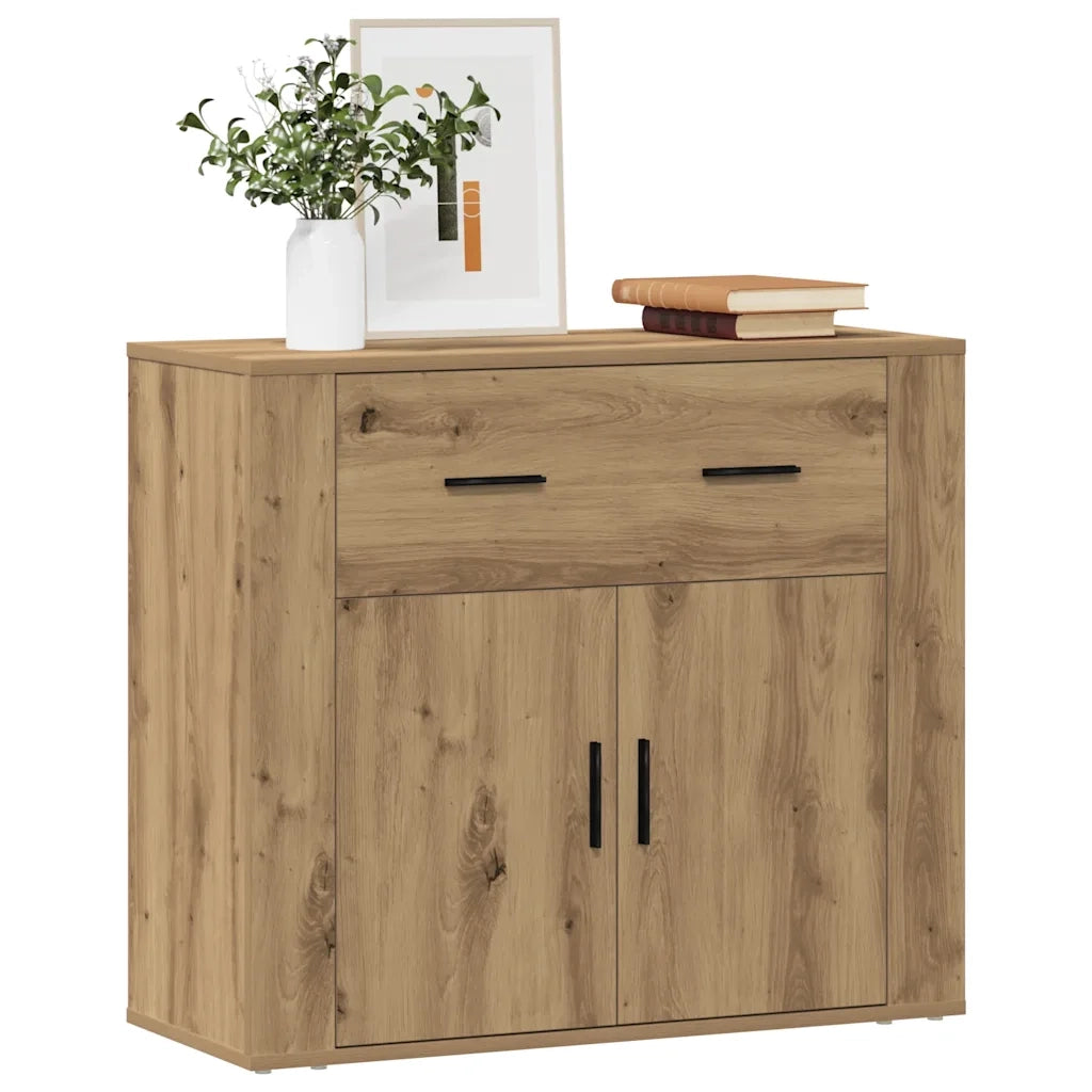 Credenza | Madia | Buffet da pranzo | Armadio da pranzo Rovere Artigianale 80x33x70 cm in Truciolato