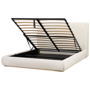 Letto ottomano Beige Chiaro Poliestere 160 x 200 cm contenitore e testiera Camera da letto Mobili Elegante