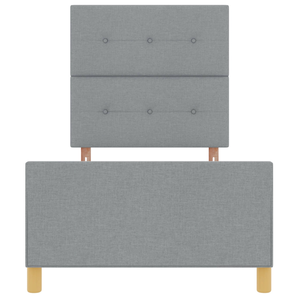Struttura Letto  Grigio chiaro 90x200 cm Tessuto