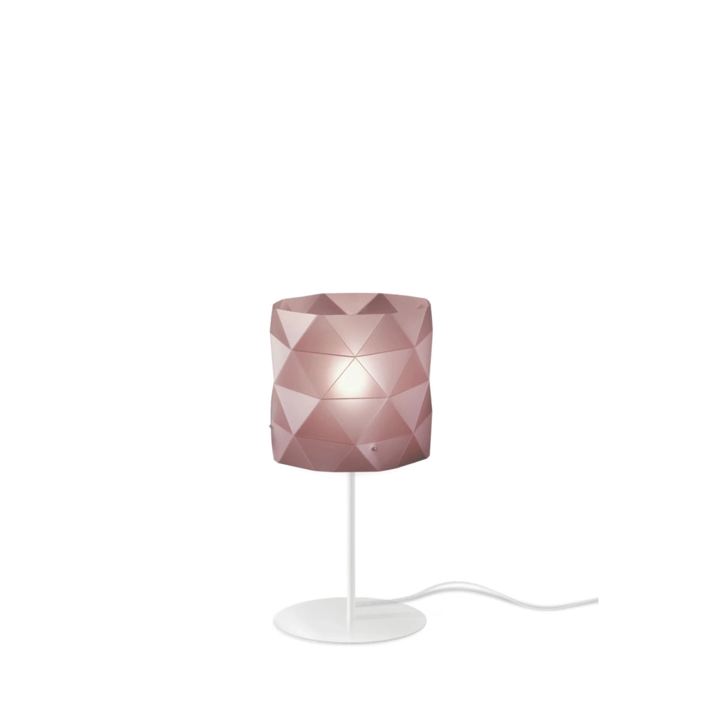 Lampada Da Scrivania Moderna Prisma Polilux ® Pink Metal E Metallo 1 Luce E27