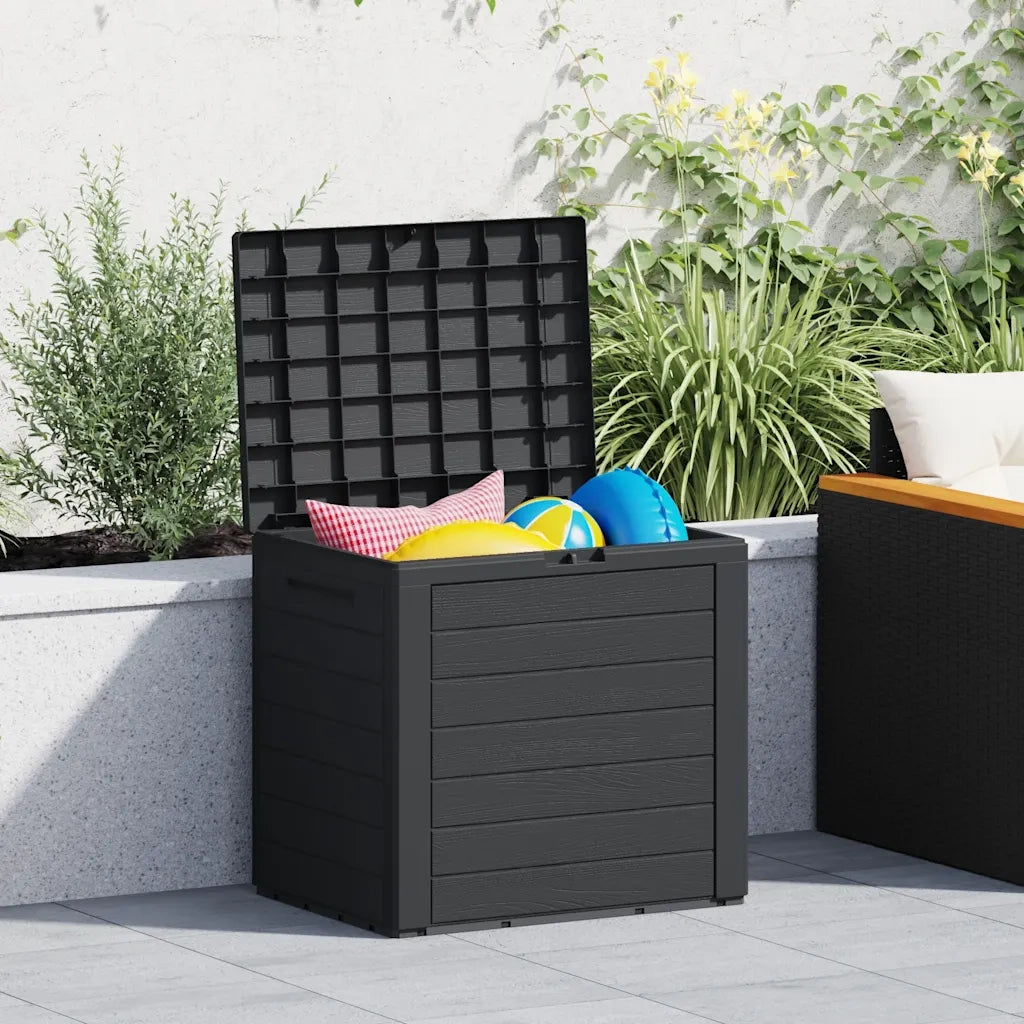 Baule da Giardino Antracite 58,5x46x55 cm in Polipropilene 152195