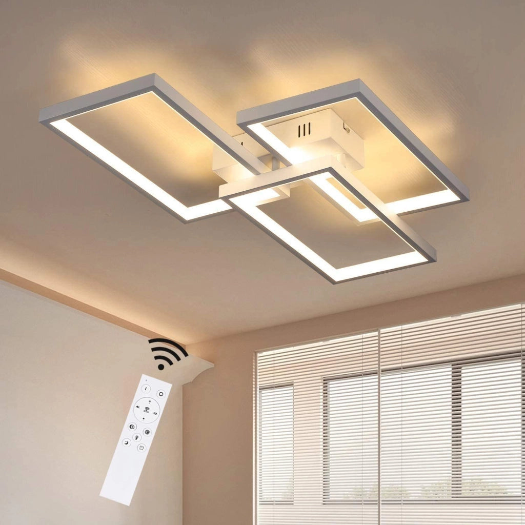 ZMH Lampada da soffitto plafoniera LED dimmerabile 63W telecomando per soggiorno