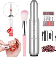 Nagelvijl elettrico con trapano portatile 20000rpm con alimentazione USB 7 punte con 51 lamiere di abrasione colore argento