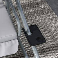 Dondolo Letto da Giardino 200x120x164 cm in Acciaio e Poliestere Grigio