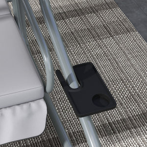 Dondolo Letto da Giardino 200x120x164 cm in Acciaio e Poliestere Grigio