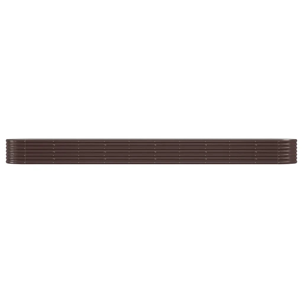 Letto Giardino Acciaio Zincato 440x80x36cm Marrone 318935