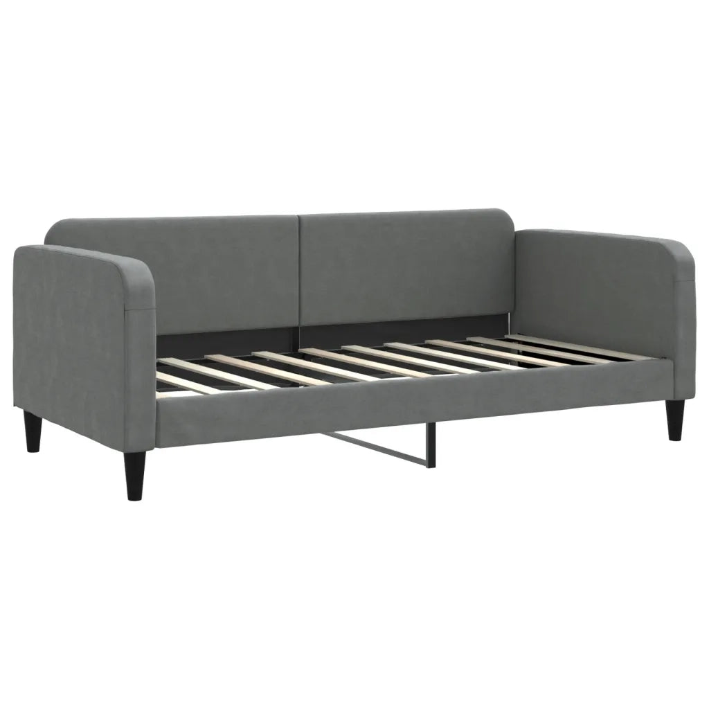 Divano Letto Estraibile Cassetti-Sofa Letto-Daybed Grigio Scuro 90x190cm Tessuto 835010