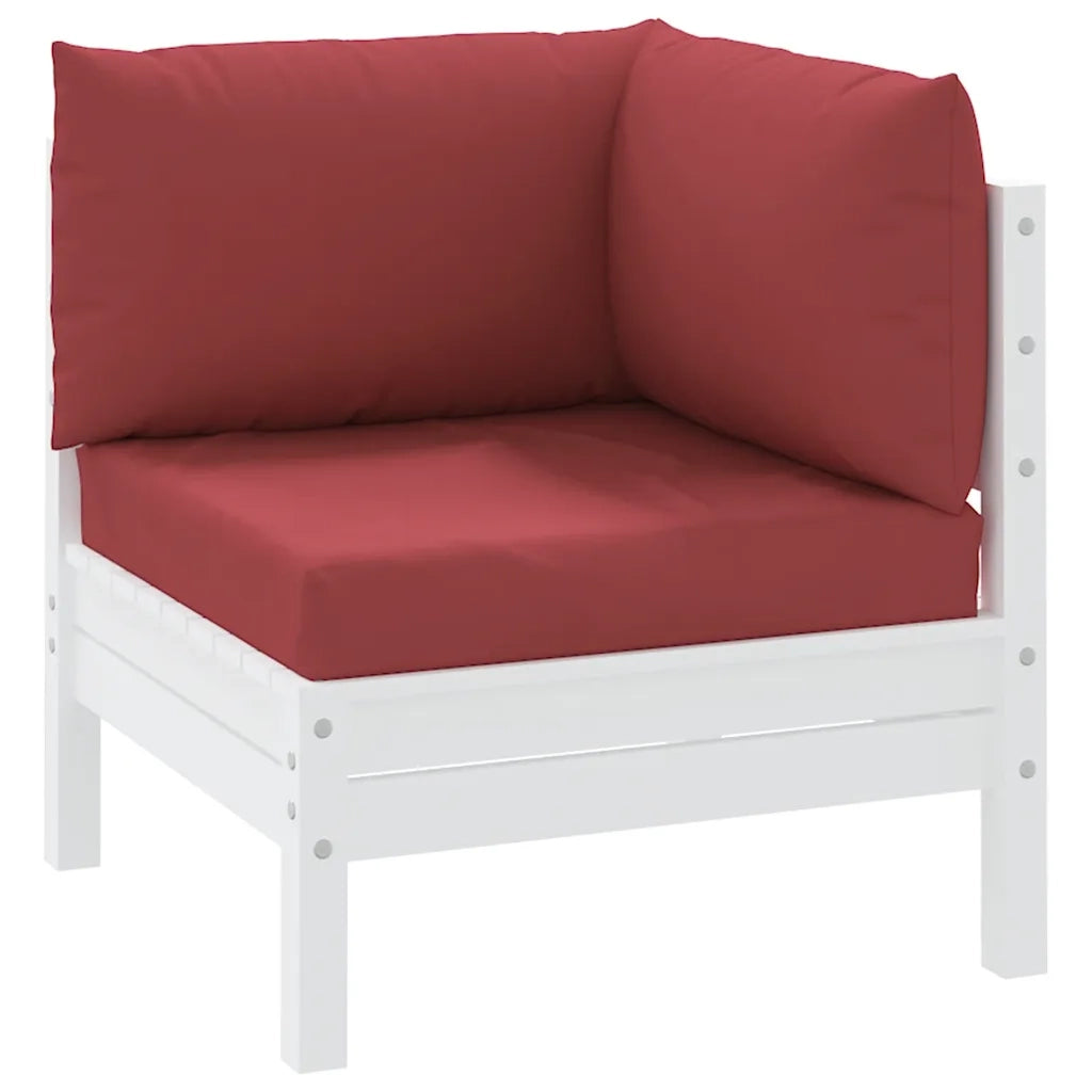 Cuscini per Pallet 3 pz Rosso Vino in Tessuto Oxford 361782
