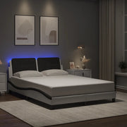 Giroletto con LED senza Materasso Zadar Bianco e Nero 120x200 cm