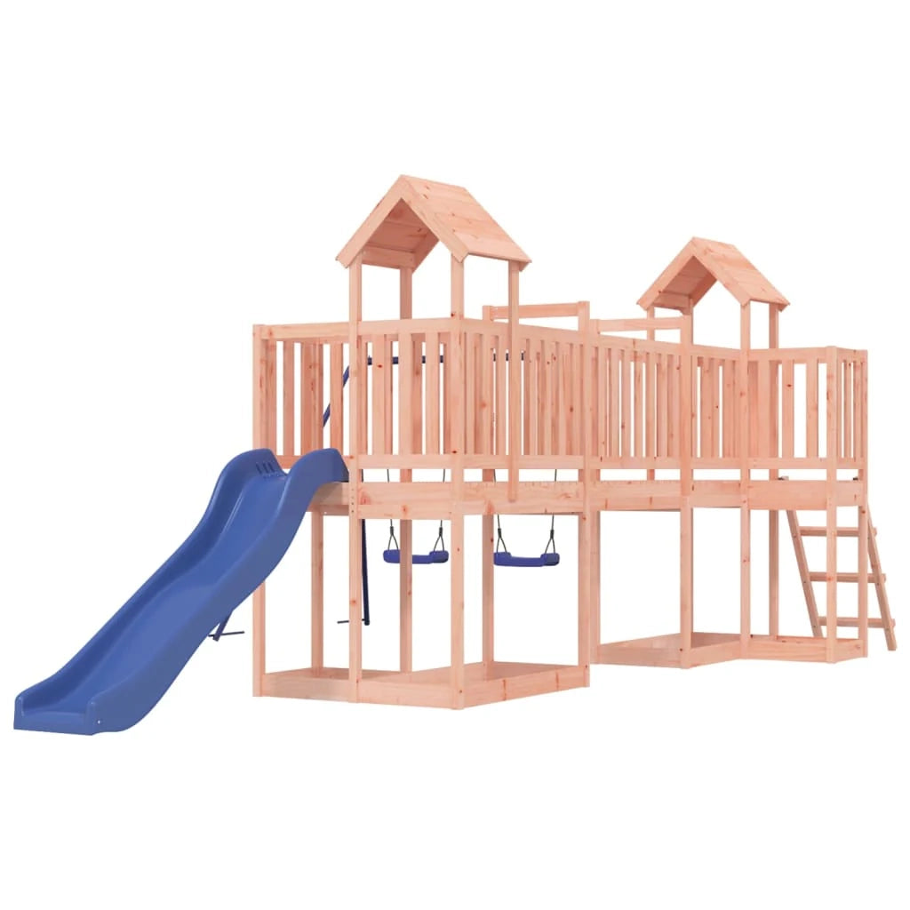 Altalena per parco giochi da esterno scivolo altalena robusta giochi da giardino 356 x 589 x 214 cm legno massello di abete Douglas 02_0004643