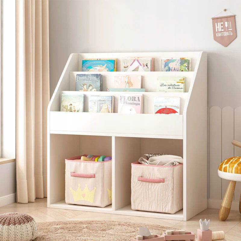 Libreria per Bambini Portagiochi Ideale per Organizzare Libri e Giocattoli