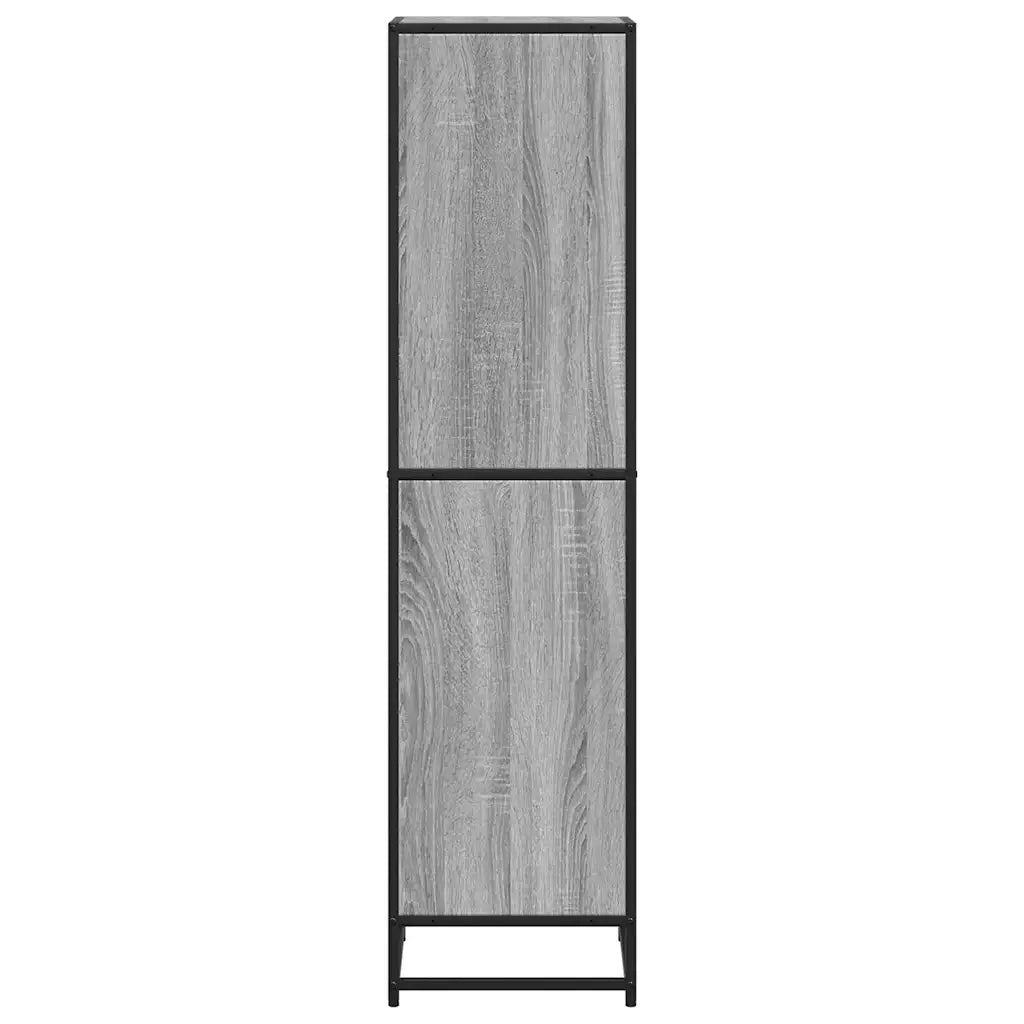 Libreria-Scaffale per Libri-Mobile di Stoccaggio Grigio Sonoma 40x35x139 cm in Legno Multistrato