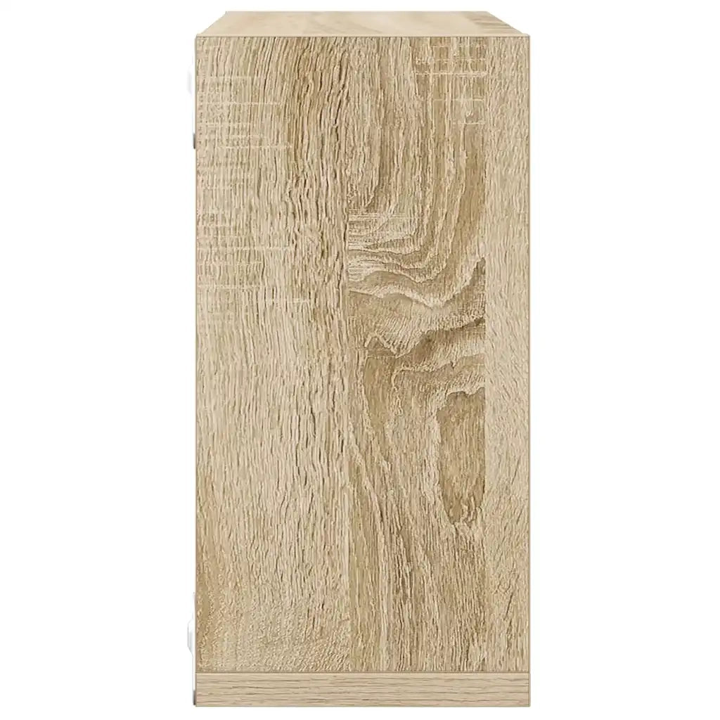 4 pz Mensole | Ripiano | Scaffale a Cubo Rovere Sonoma 30x15x30 cm