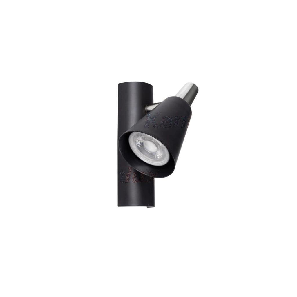 Faretto parete/soffitto Kanlux Sempra 1 luce nero/cromo GU10