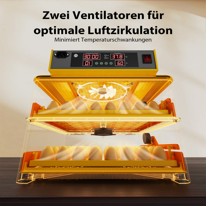 Incubatrice automatica per 112 uova, con regolazione temperatura e umidità, Covatrice