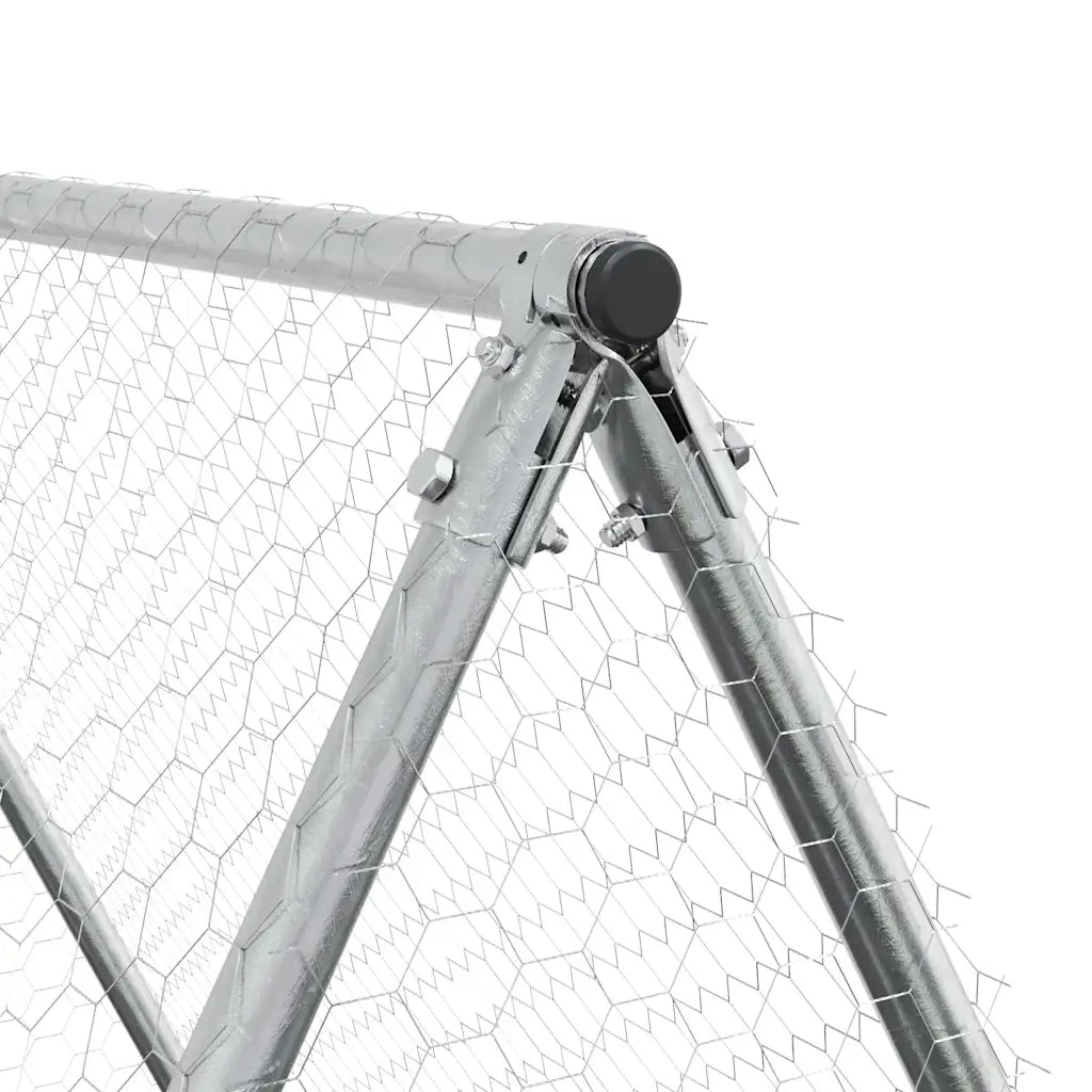 Gabbia per Polli Argento 400x100x190 cm in Acciaio Zincato CFW3624011