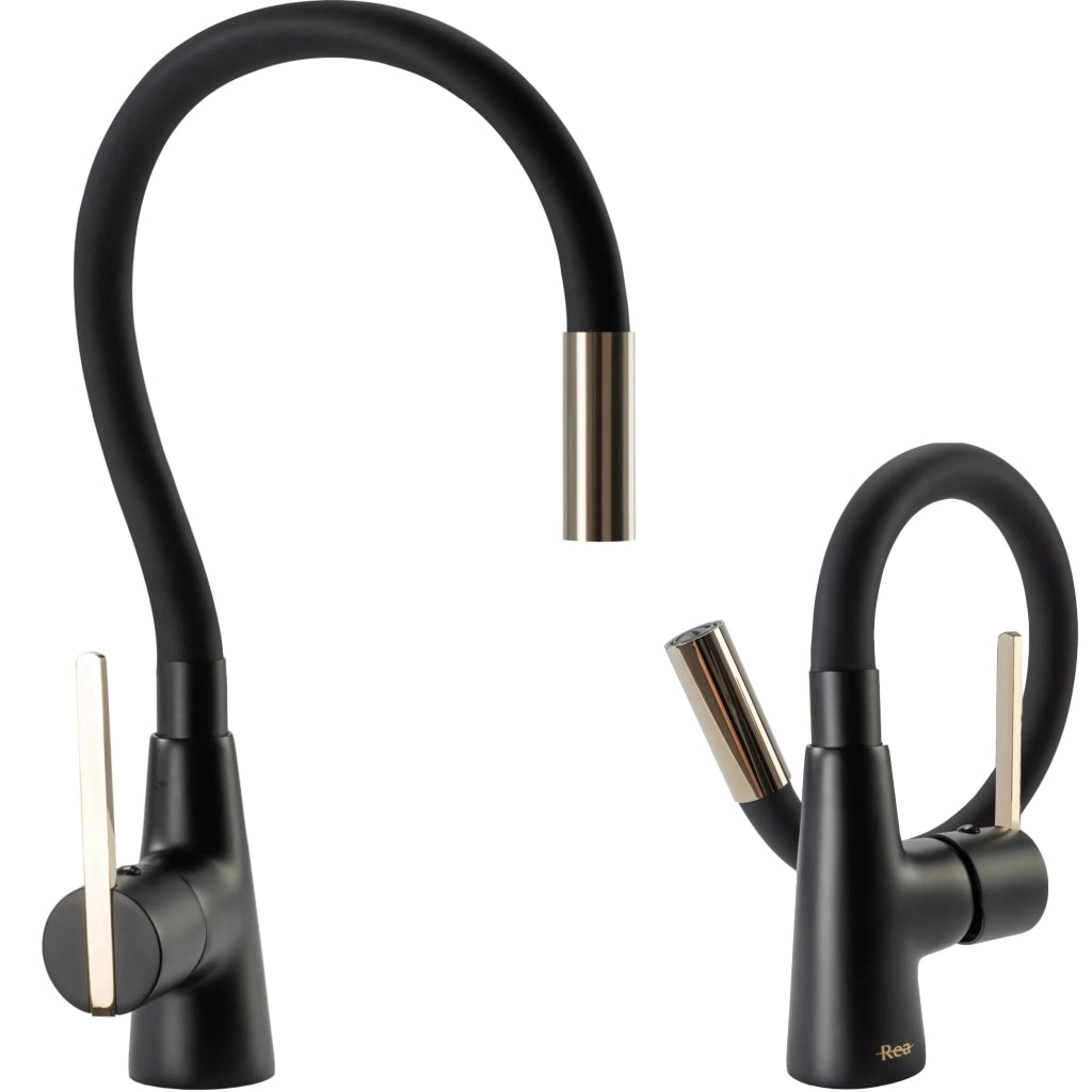 Rubinetto Da Cucina Rea Icon Black/gold
