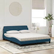 Letto con Materasso Dover Blu 160x200 cm in Velluto