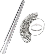 Misuratore di Anello 3 in 1 - Misura con la lettera UK A-Z - Strumento di Misura per Anelli - Strumento per Misurare gli Anelli per Donne e Uomini - Misuratore di Dito in Metallo
