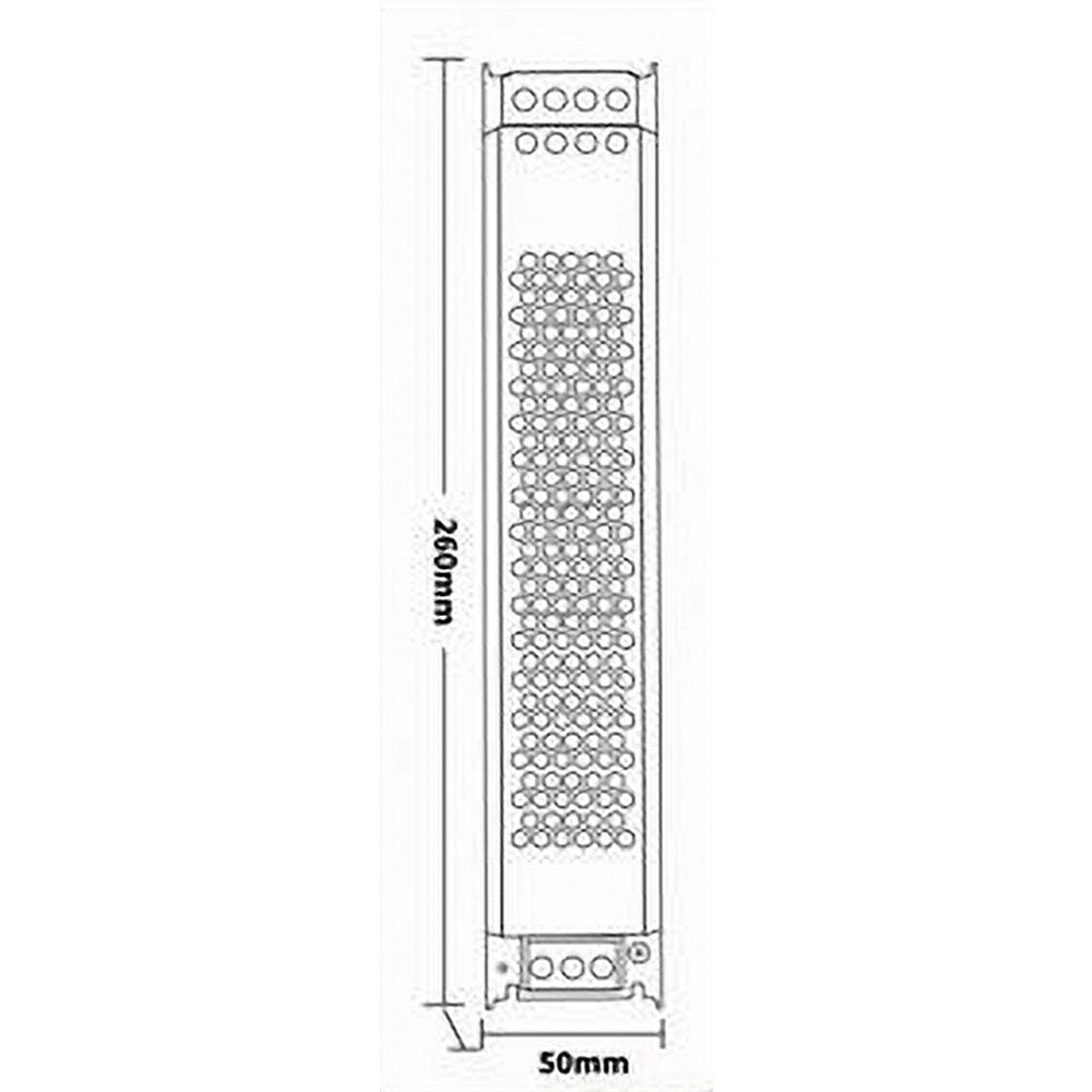 Trade Shop - Alimentatore Slim Metallico Stabilizzato 200 Watt Dc 12v 2 Uscite Fhyla200w12v -