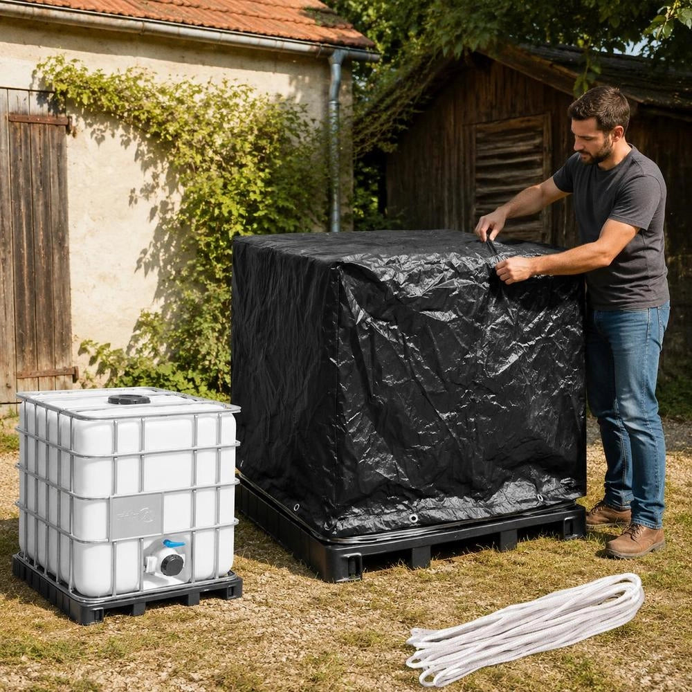 Cover For IBC Tank, 8 Eyelets, 116x100x120 Cm