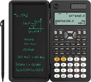 Calcolatrice scientifica con tablet di scrittura 417 funzioni - alimentata da batteria solare - aggiornabile 991ES - per bambini - con matita inclusa
