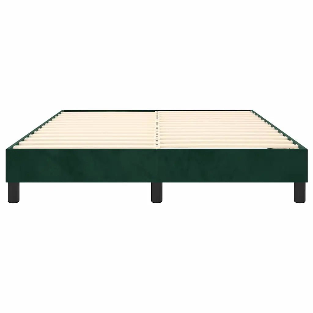 Struttura Letto a Rete a Molle-Giroletto Verde Scuro 140x190 cm in Velluto 437499