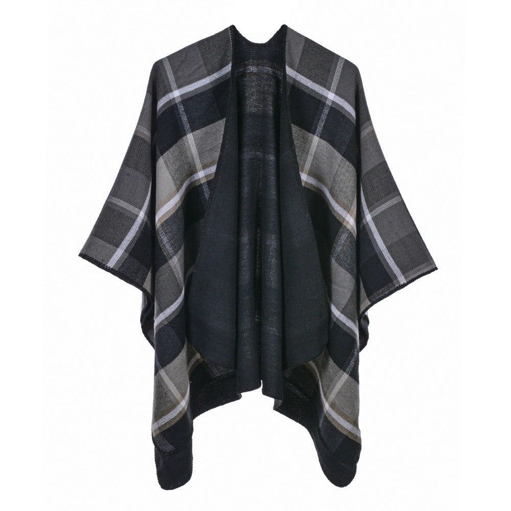Nuovo scialle/mantella/scialle/coperta in cashmere a quadri classico