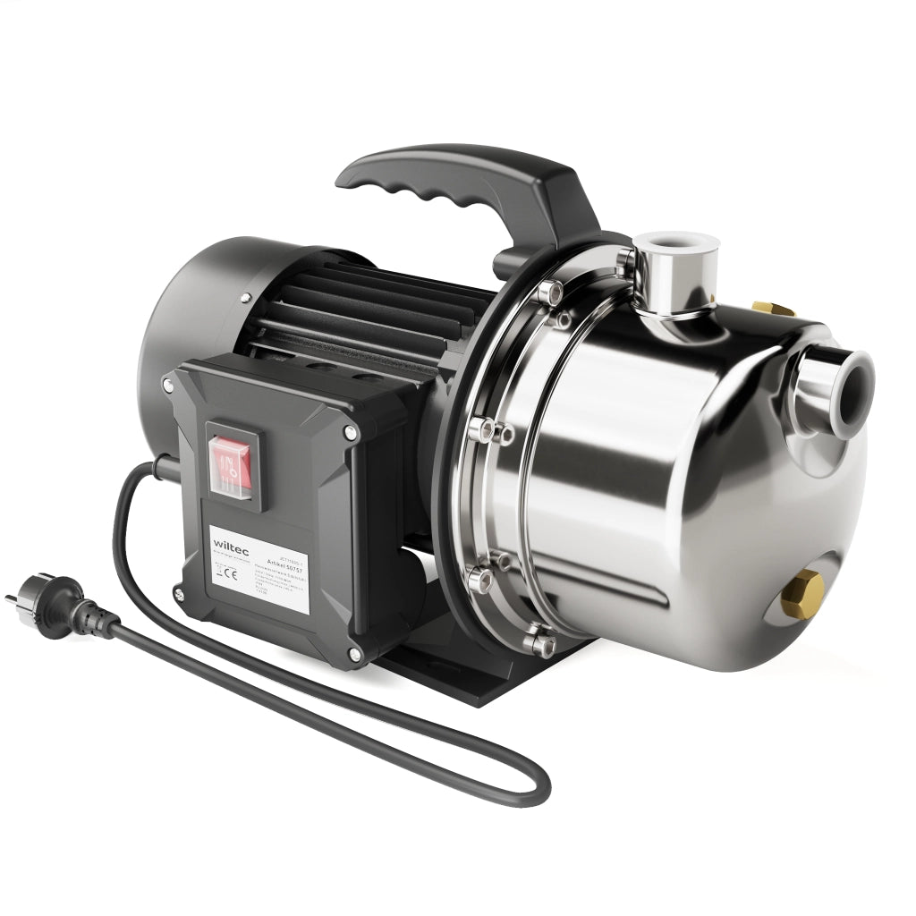 Elettropompa domestica JET110S acciaio inox 1100W 4.600 l/h Pompa da giardino portatile