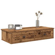 Scaffale a Parete con Cassetti Antico 80x31x17 cm in Truciolato 859957