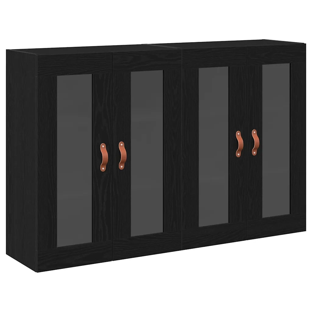 Armadi da Parete 2 pcs Rovere Nero 69,5 x 34 x 90 cm 3334301