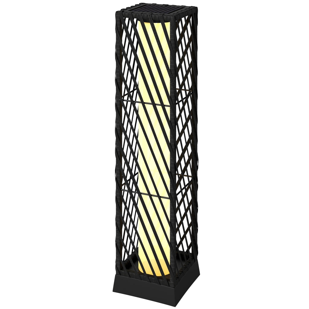 Lanterna da Giardino Solare LED ¨C zephmum ¨C Ratan Nero Impermeabile IP44