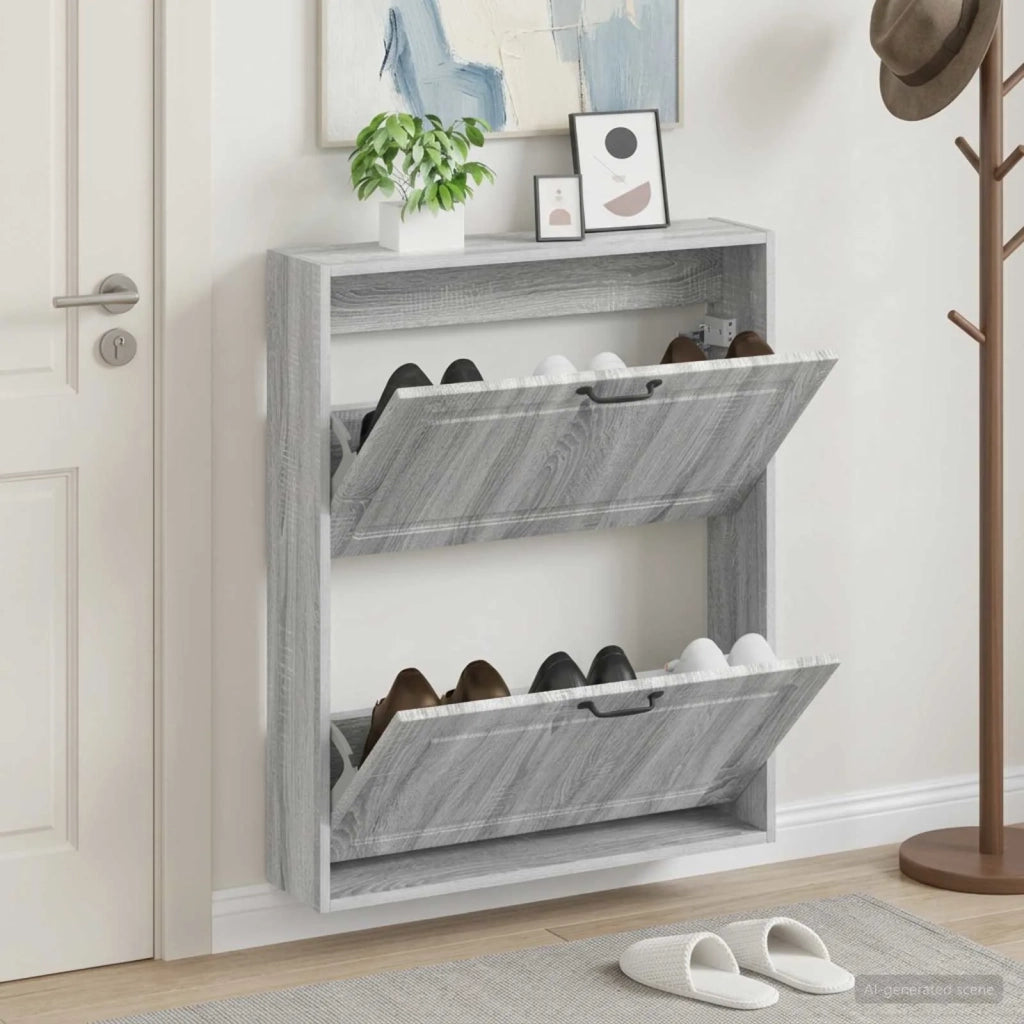 Mobiletto per Scarpe da Muro UTRECHT 71 x 17 x 86 cm 897741