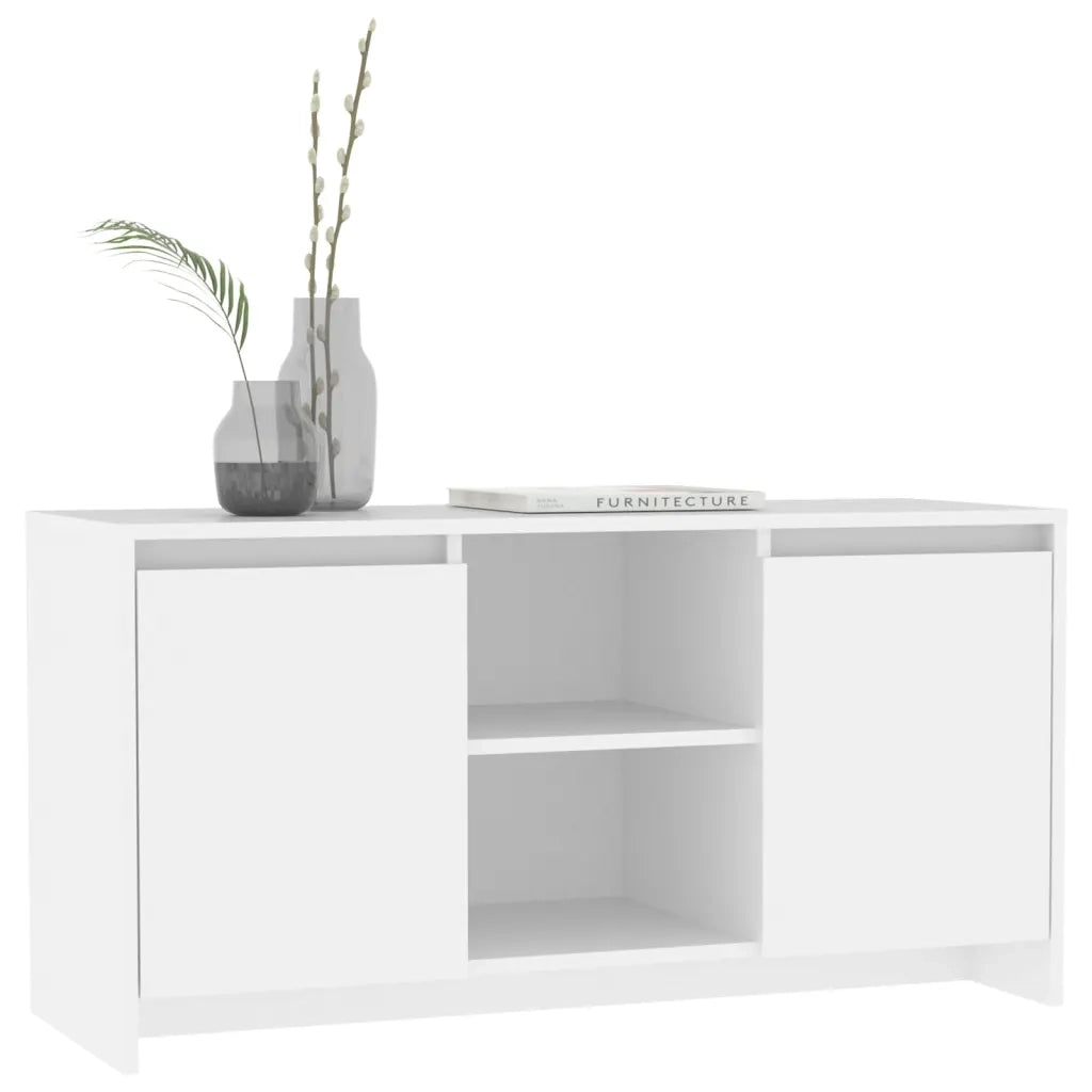 Mobile Porta TV Bianco 102x37,5x52,5 cm in Truciolato 809791