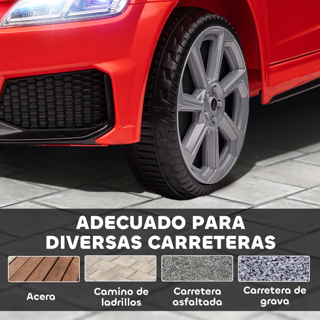 Auto elettrica per bambini Audi TT ¨C zephmum ¨C 102x60x44 cm rosso