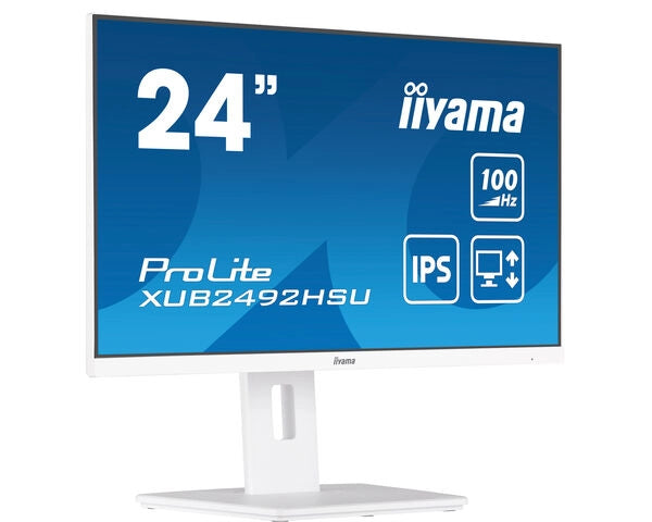 Iiyama xub2492hsu-w6 monitor pc 60,5 cm (23.8") 1920 x 1080 pixel full hd led bianco