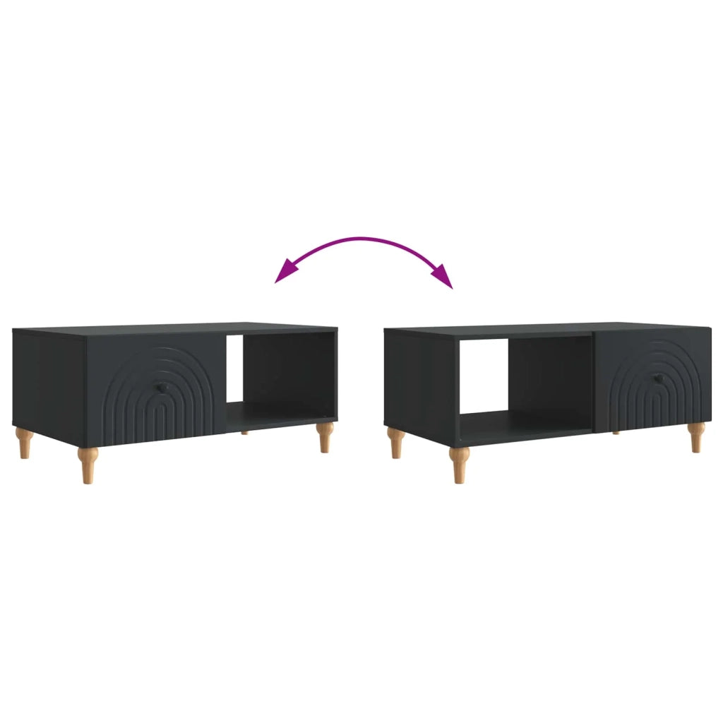 Tavolino da salotto Nero 90 x 50 x 40 cm Legno ingegnerizzato 894266