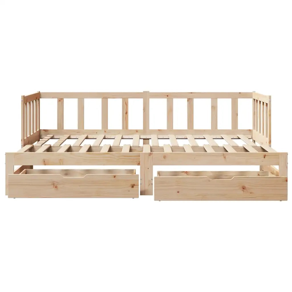 Divano Letto Estraibile con Cassetti senza Materasso 90x200 cm