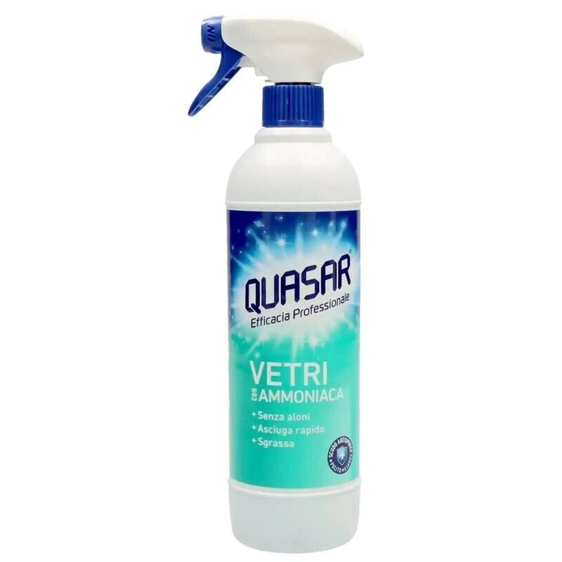 QUASAR SPRAY DETERGENTE VETRI SET 4 PZ X  580 ML CON AMMONIACA SPRAY