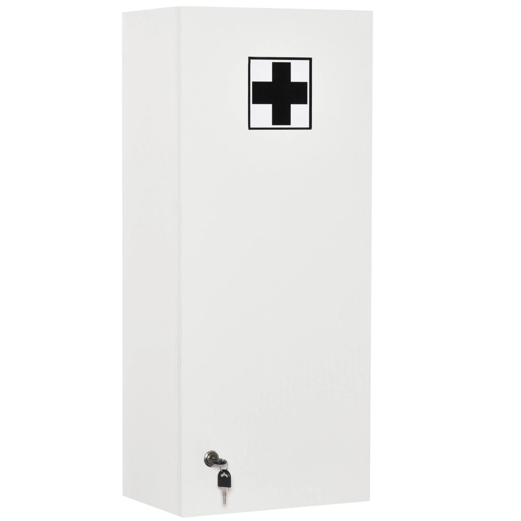 ARMADIETTO MEDICINALE A MURO 30x20x70 cm Bianco con serratura