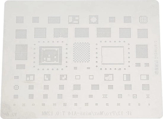 Stencil per Reballing BGA - Acciaio Inossidabile - Scheda di Processamento IC Chip Solder Scheda di Riparazione Strumento.
