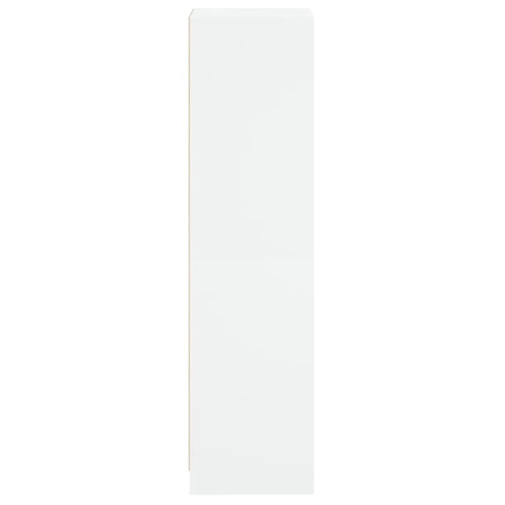 Buffet credenza cassettiera mobiletto mobile contenitore organizer per cucina soggiorno salotto con anta in vetro 35 x 37 x 142 cm bianco 02_0030096