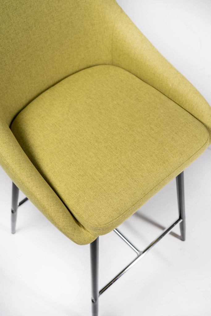 Ray - Sgabello in tessuto verde - Set da 1 pz